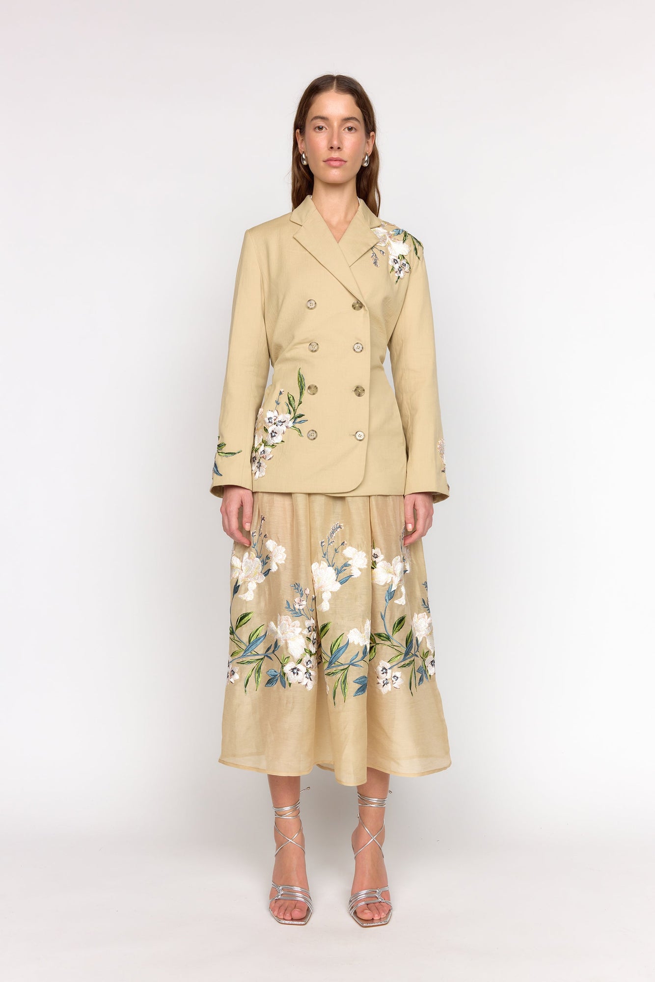 Brenna Blazer | Sand Embroidery