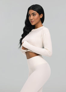 Cropped Long Sleeve | Ivory