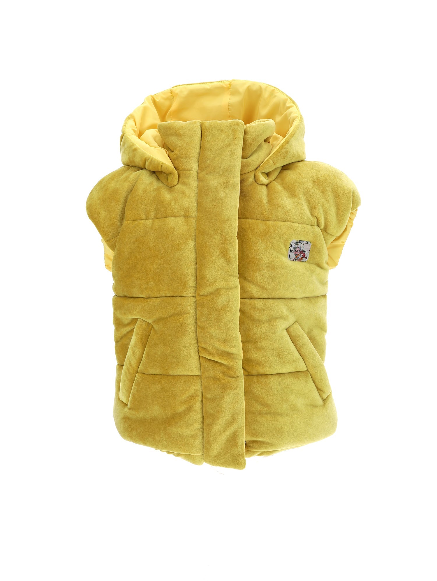 Girls | Hooded Chenille Gilet | Mustard