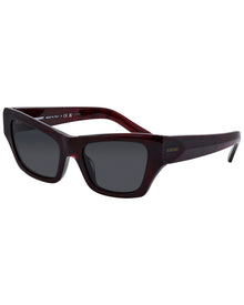 Burberry | Womens | 52mm Sunglasses | Check Red | Dark Grey Lens