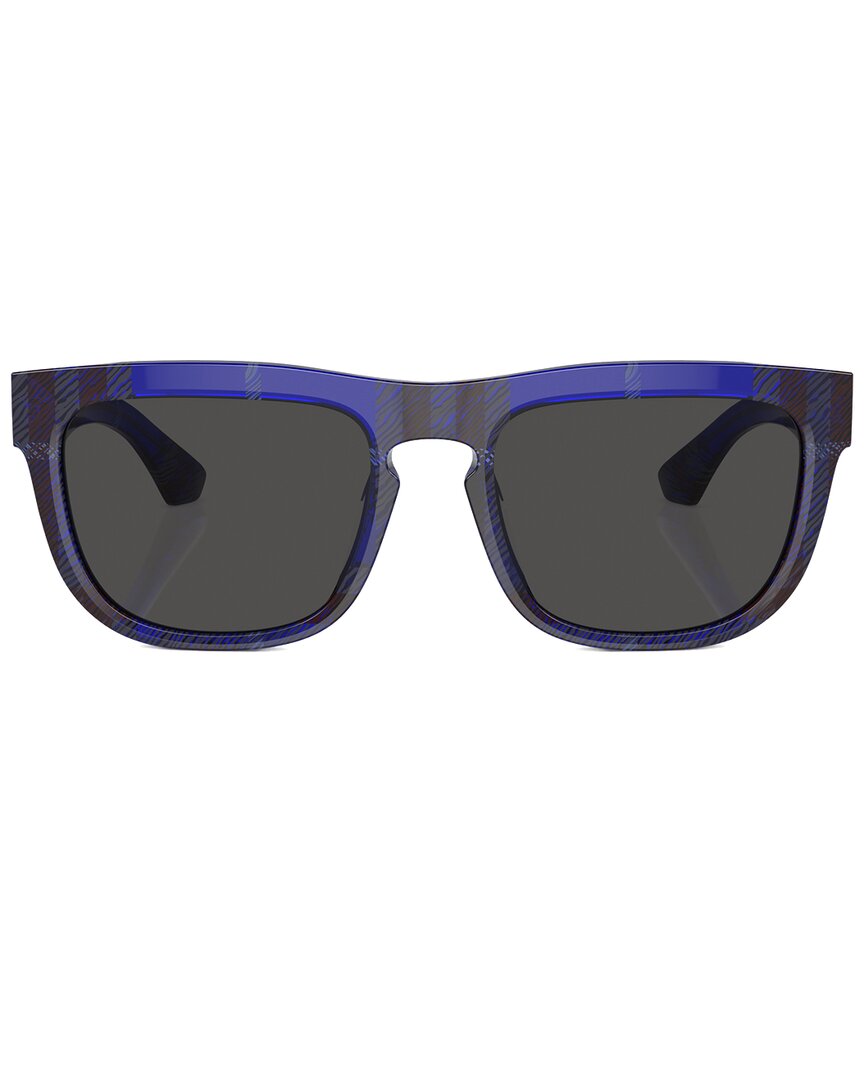 Burberry | Mens | BE4431U 56mm Sunglasses | Blue | Dark Grey Lens