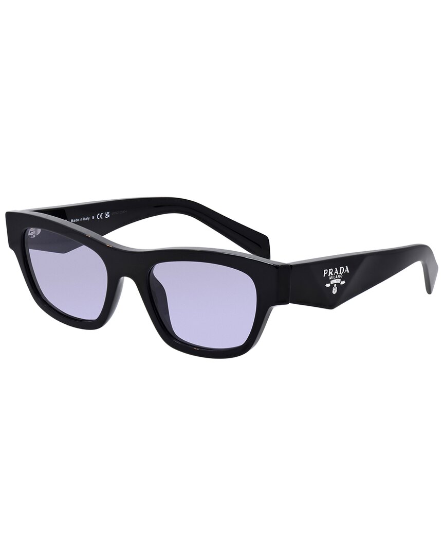 Prada | Womens | PRB09S 52mm Sunglasses | Black | Violet Lens