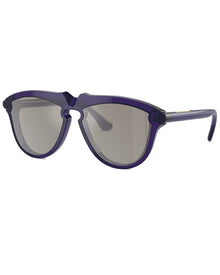 Burberry | Unisex | 0BE4417U Sunglasses | Violet | Light Grey Mirrored Lens