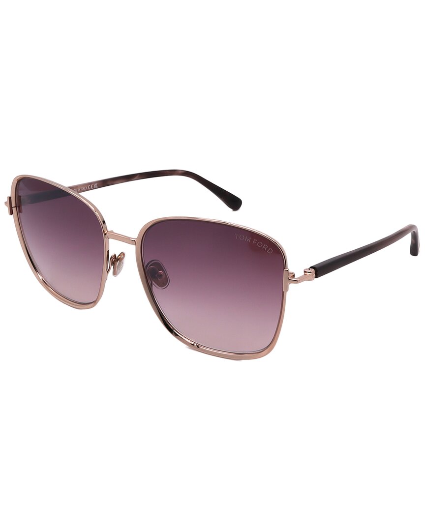 Tom Ford | Womens | FT1029/S 57mm Sunglasses - I | Rose Gold | Pink Gradient Lens