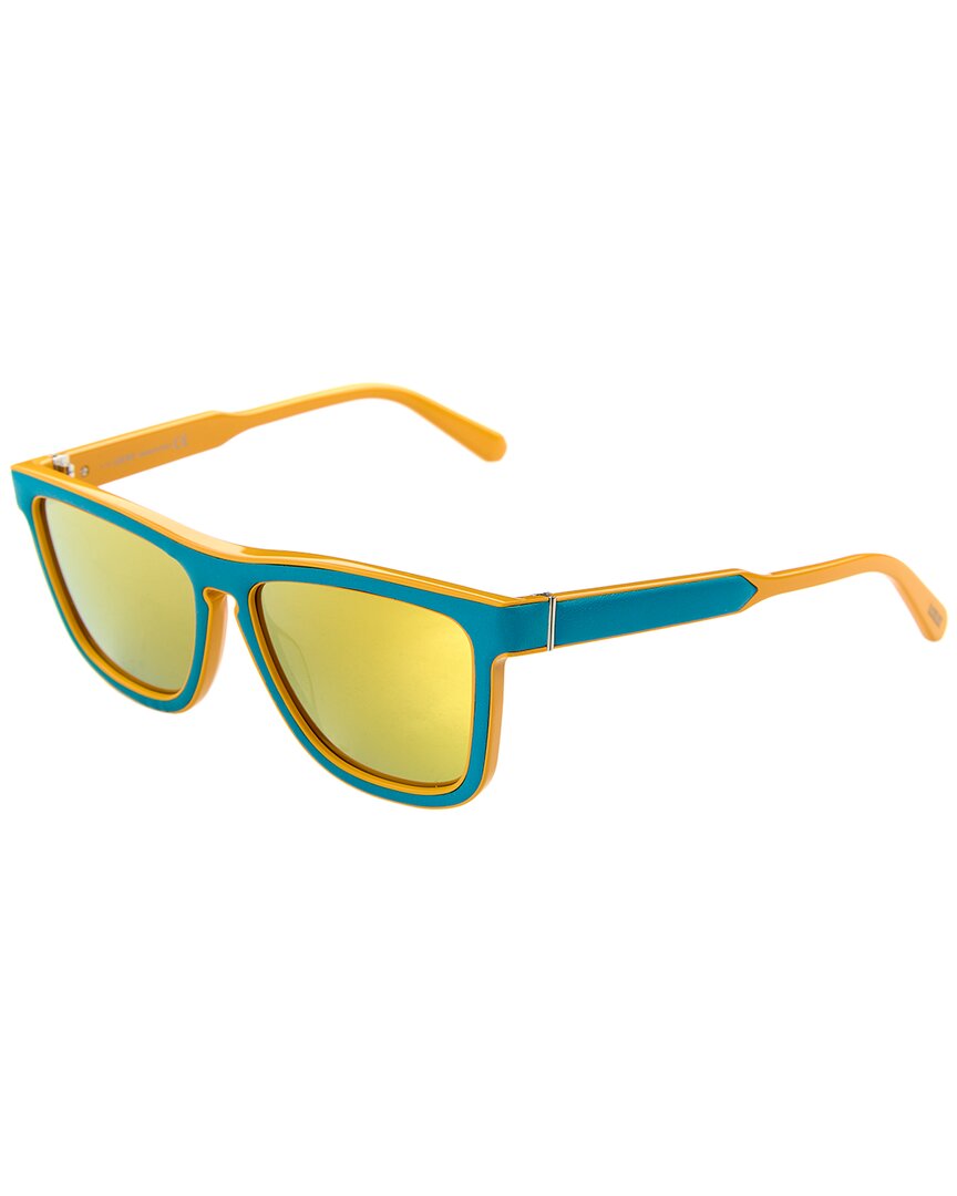 Loewe | Womens | LW40004I 56mm Sunglasses | Turquoise/Yellow | Gold Lens