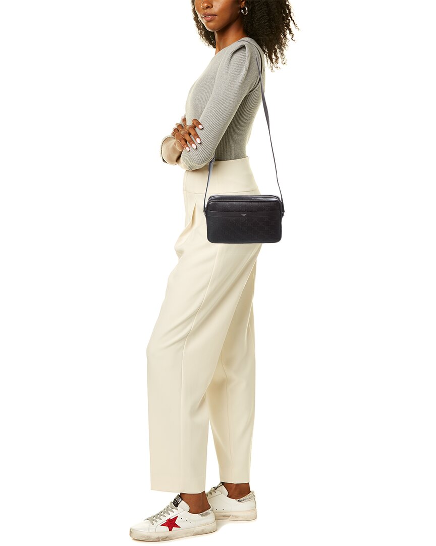 CELINE | Womens | Medium Triomphe Leather Crossbody | Black
