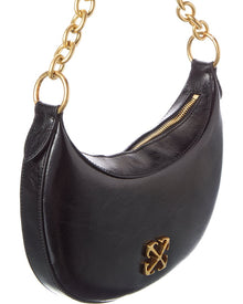Off-White | Womens | Hemisphere Leather Hobo Bag | Black