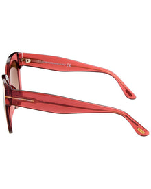 Tom Ford | Womens | FT0613 52mm Sunglasses | Pink Translucent | Smoke Polarized Lens