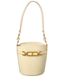 Tom Ford | Womens | Logo Small Leather Bucket Bag | Beige