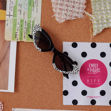 Womens | Emily Sunglasses | Midnight Polka Dot | Chic Grey Lenses