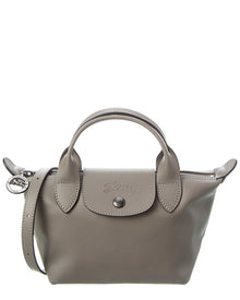 Longchamp | Womens | Le Pliage Xtra XS Leather Handbag | Gray