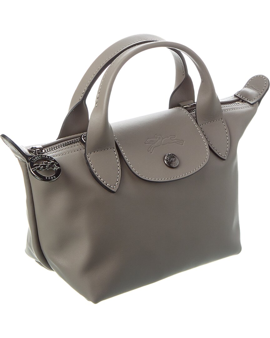 Longchamp | Womens | Le Pliage Xtra XS Leather Handbag | Gray