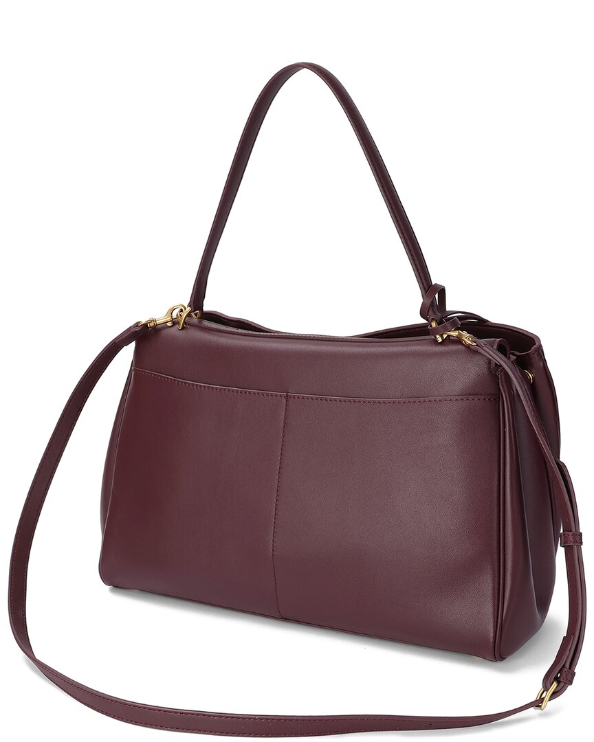 Tiffany & Fred Paris | Womens | Large Smooth Leather Tote | Burgundy