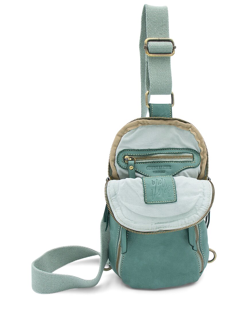 Bolsa Nova | Unisex | Logan Leather Sling Bag | Pistachio