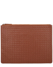 Dragon Diffusion | Womens | A4 Leather Pochette | Brown