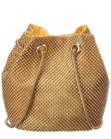 Rene Ruiz | Womens | Allover Crystal Bucket Bag | Gold