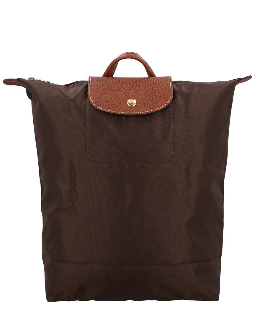 Longchamp | Unisex | Le Pliage Original Medium Canvas Backpack | Brown