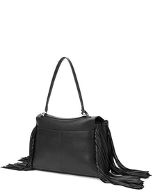 Tiffany & Fred Paris | Womens | Fringe Leather Shoulder Bag | Black