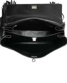Tiffany & Fred Paris | Womens | Fringe Leather Shoulder Bag | Black