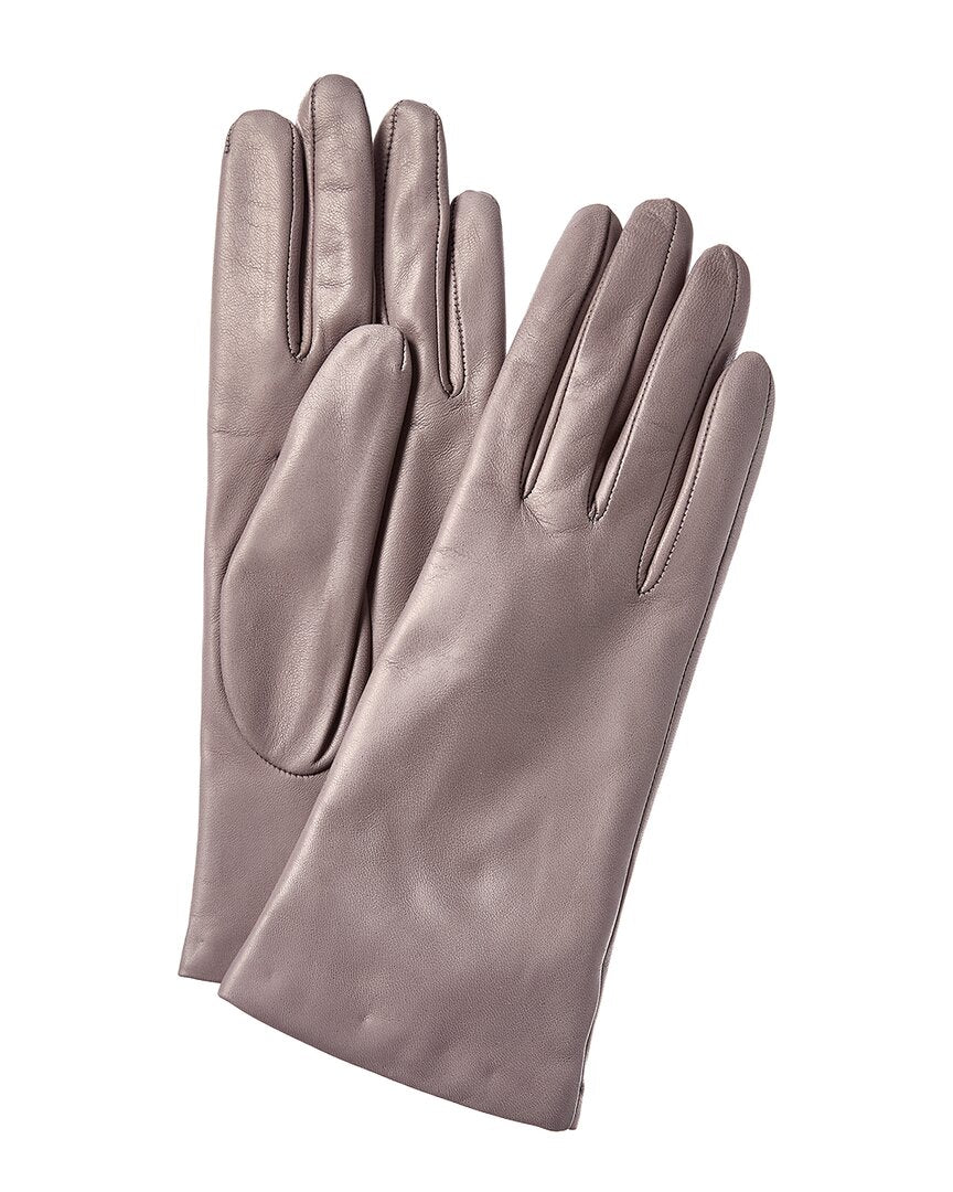 Portolano | Unisex | Cashmere-Lined Leather Gloves | Grey