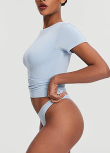 Seamless Thong Panty | Sky Blue