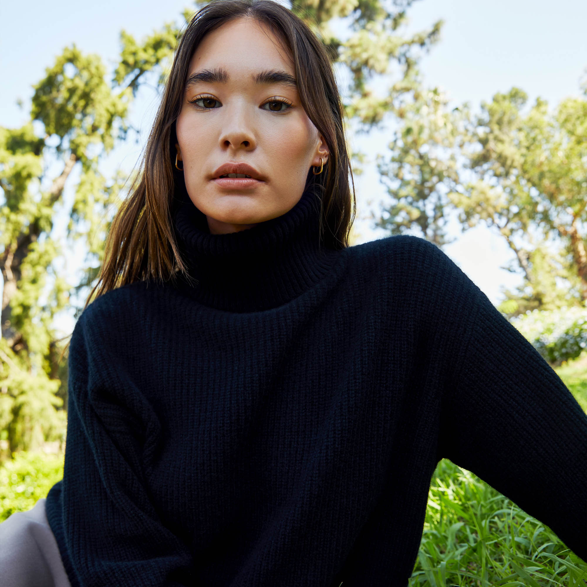 Womens | Ellie Chunky Cashmere Turtleneck | Black