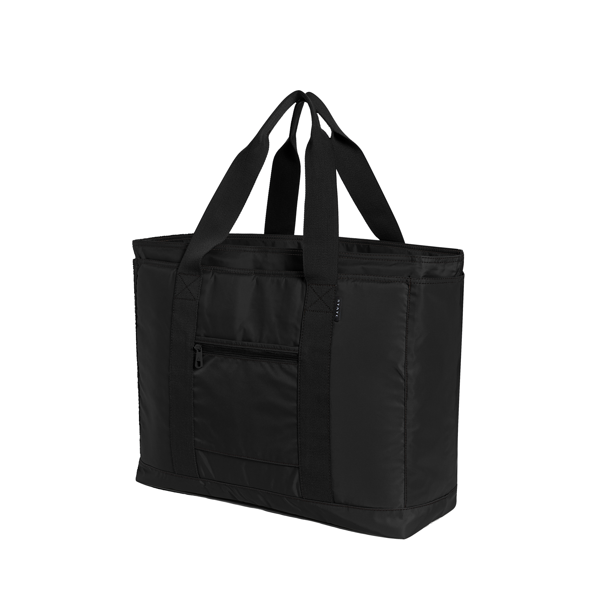 state bags Wellington XL tote nylon black back view side angle click to zoom