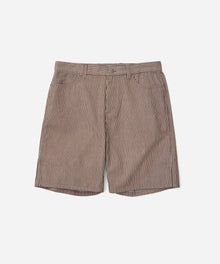 Dark Earth | Striped Cotton Twill Carpenter Short