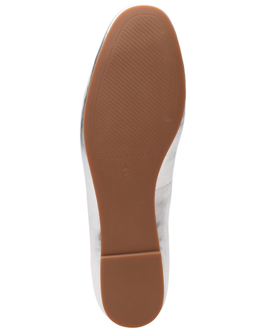 Sanctuary | Womens | Facile Leather Flat | Silver