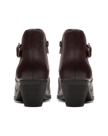 Clarks | Womens | Emily2 Opal Leather Bootie | Brown