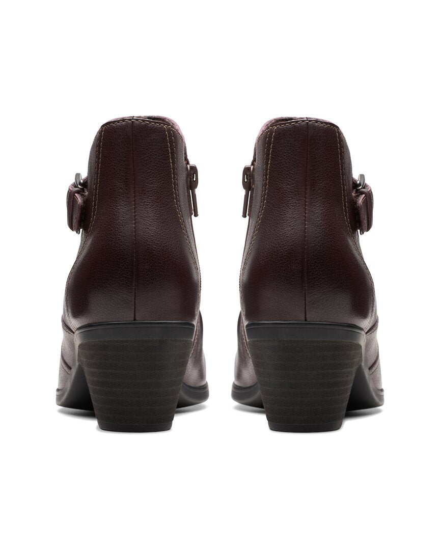 Clarks | Womens | Emily2 Opal Leather Bootie | Brown