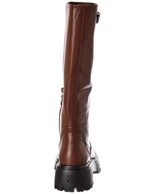 Stuart Weitzman | Womens | Emerson Buckle Leather Knee-Boot | Brown
