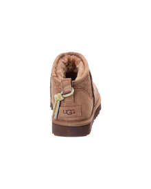 UGG | Womens | W Classic Ultra Mini Biarritz Suede Bootie | Brown