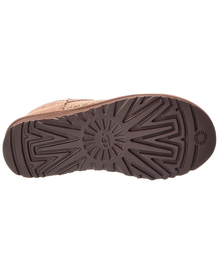 UGG | Womens | W Classic Ultra Mini Biarritz Suede Bootie | Brown