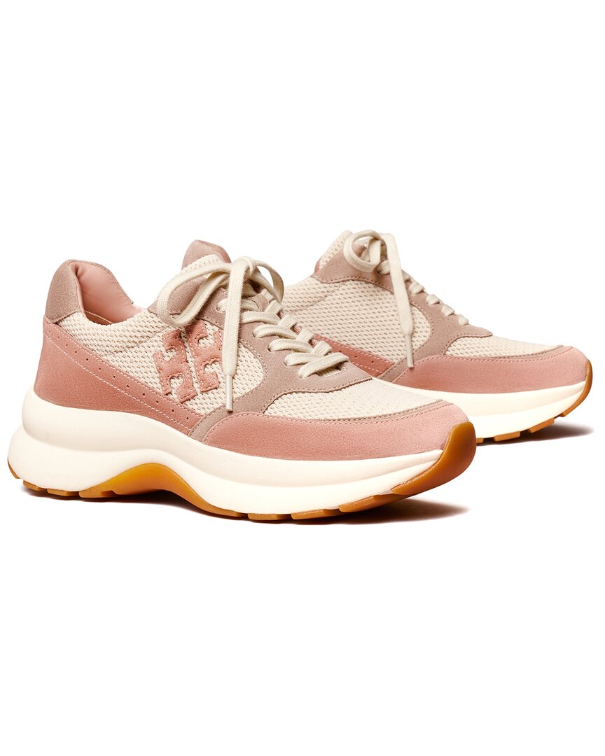Tory Burch | Womens | Kick Trainer Suede Sneaker | Ivory