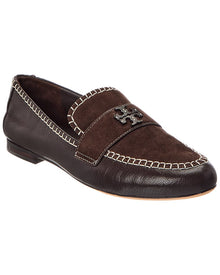 Tory Burch | Womens | Mini Everly Leather & Suede Loafer | Brown