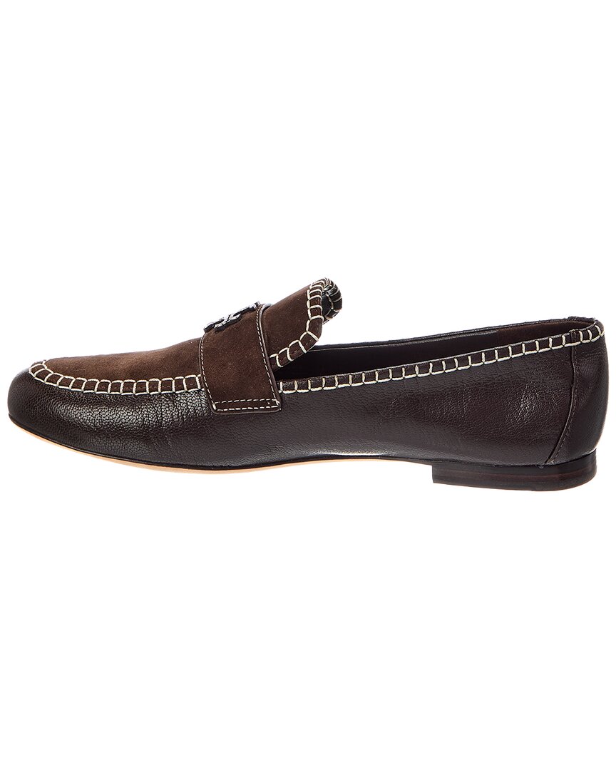 Tory Burch | Womens | Mini Everly Leather & Suede Loafer | Brown
