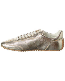 ODISSI | Womens | Laminated Metallic Leather Sneaker | Gold