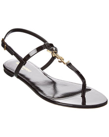 Saint Laurent | Womens | Cassandra Patent Sandal | Black