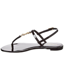 Saint Laurent | Womens | Cassandra Patent Sandal | Black