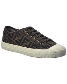 FENDI | Womens | Follower FF Canvas Sneaker | Brown