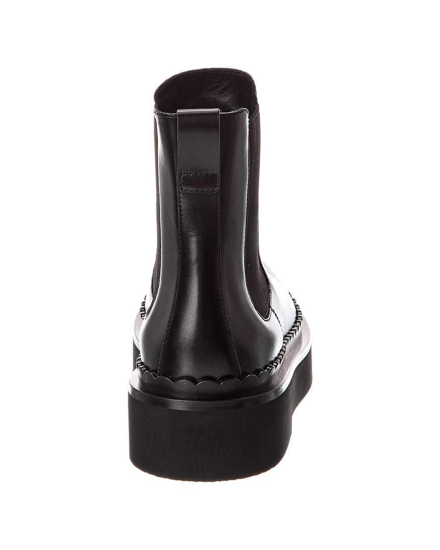 Valentino | Womens | VLogo Signature Leather Platform Boot | Black