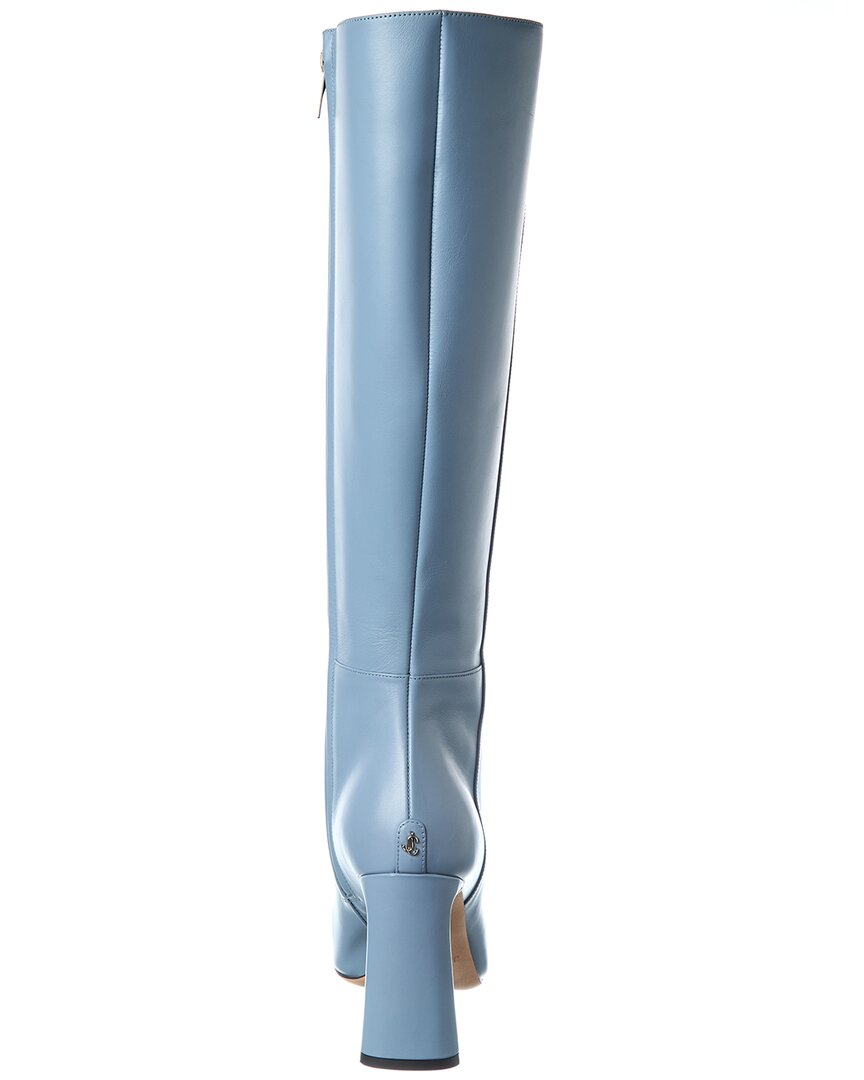 Jimmy Choo | Womens | Kinsey 95 Leather Knee-High Boot | Blue