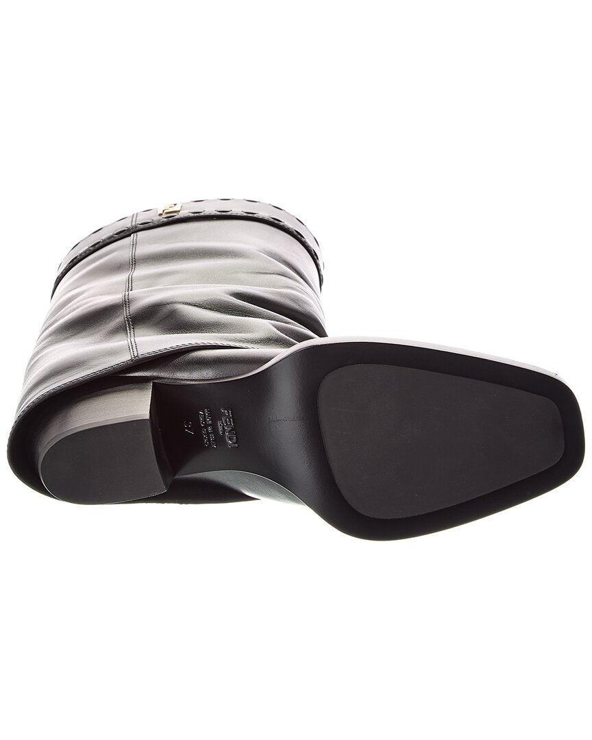 FENDI | Womens | FF Leather Boot | Black