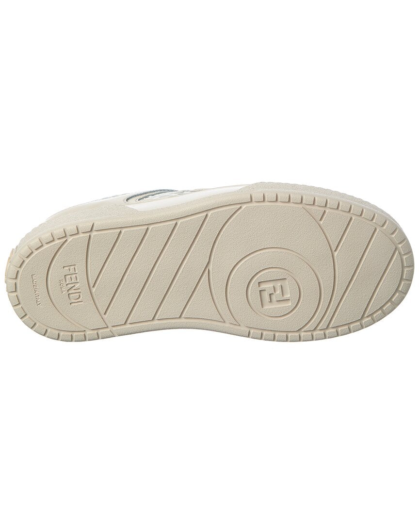 FENDI | Womens | Match Leather & Mesh Platform Sneaker | White