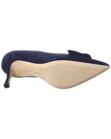 Manolo Blahnik | Womens | Maysale 70 Suede Pump | Blue