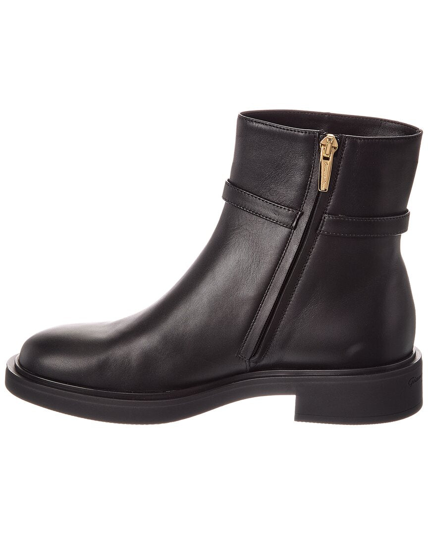 Gianvito Rossi | Womens | Ribbon Dumont 20 Leather Boot | Black