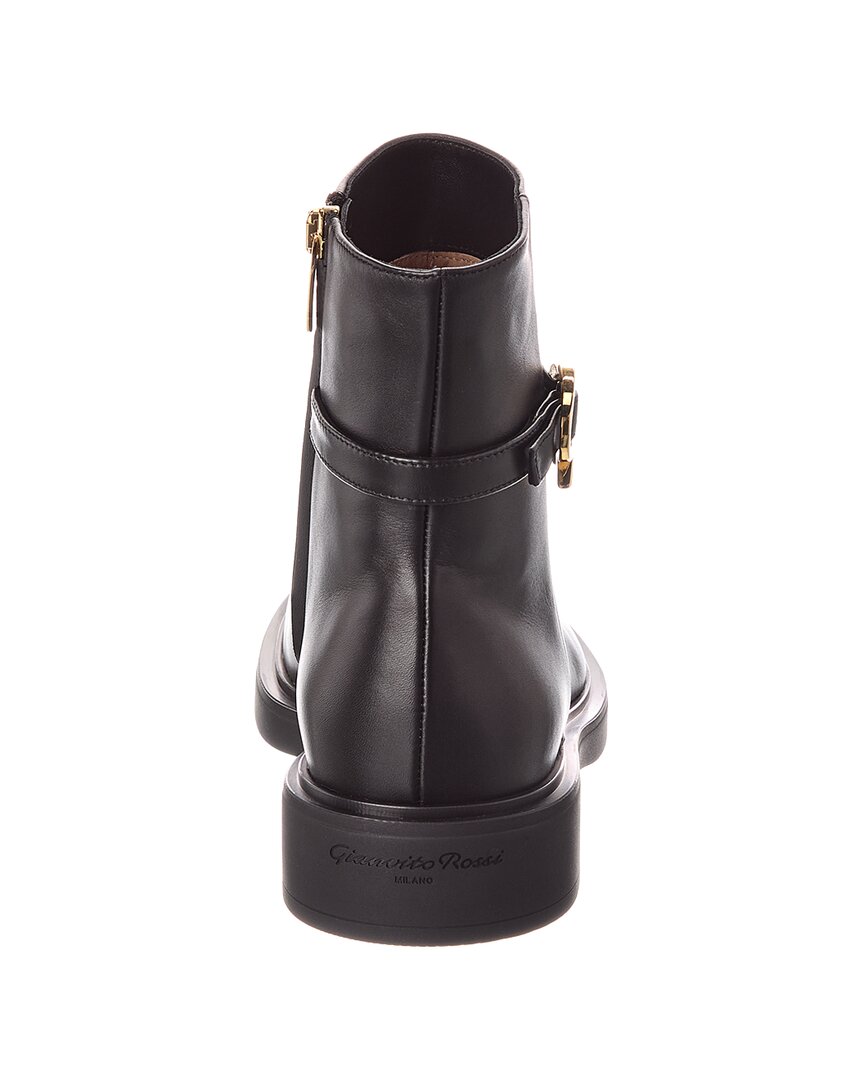 Gianvito Rossi | Womens | Ribbon Dumont 20 Leather Boot | Black