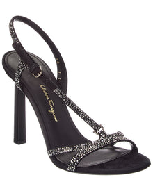 Ferragamo | Womens | Jole X5 Suede Sandal | Black