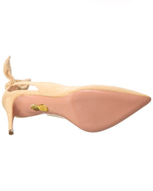 Aquazzura | Womens | Bow Tie 85 Suede Pump | Brown